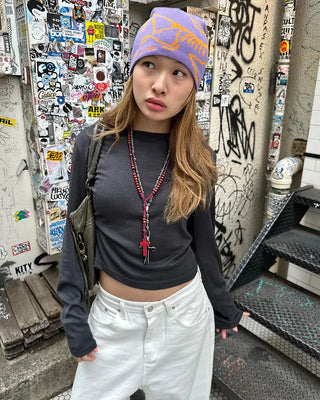 Round neck loose long-sleeve T-shirt