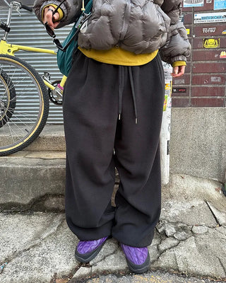 (Unisex) Hip Square Pocket Fleece Balloon Jogger Pants