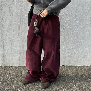 Corduroy wide-leg pants