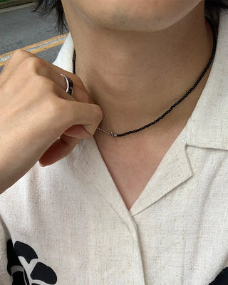 Colored bead necklace