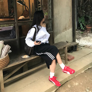 Waist drawstring Bermuda jersey pants