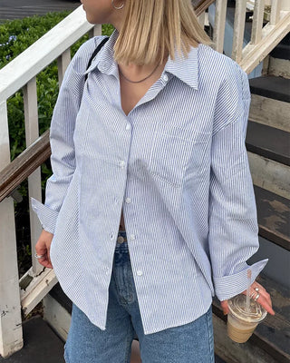 One-pocket back tag big shirt