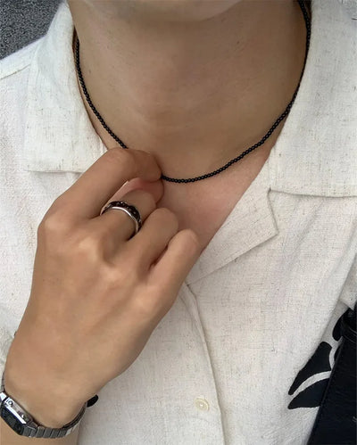Colored bead necklace