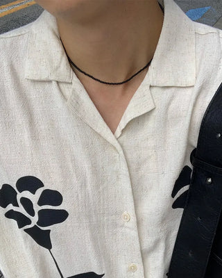 Colored bead necklace