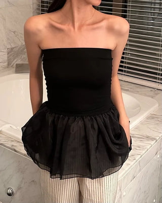 Chiffon Frill Shirring Top