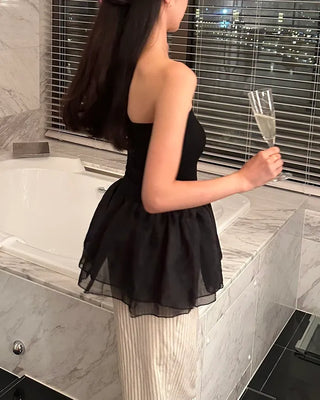 Chiffon Frill Shirring Top