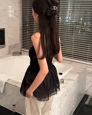 Chiffon Frill Shirring Top