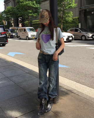 [1st Re-release] (ORIGINAL) Strawberry Lettering Slim T-Shirt