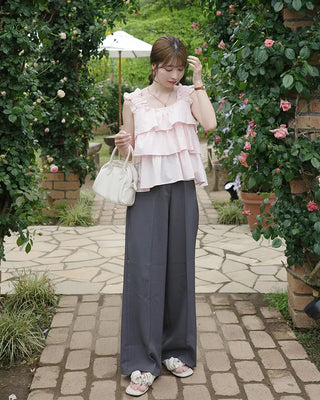 Tiered ruffle sleeveless dress