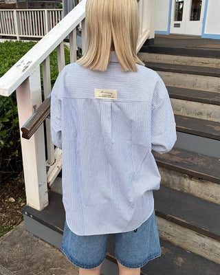 One-pocket back tag big shirt
