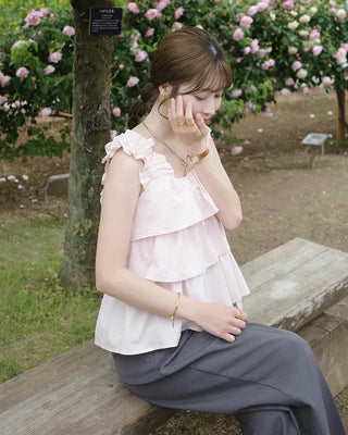 Tiered ruffle sleeveless dress