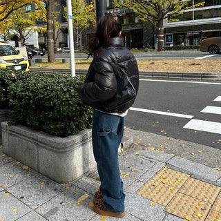 Carpenter wide denim pants