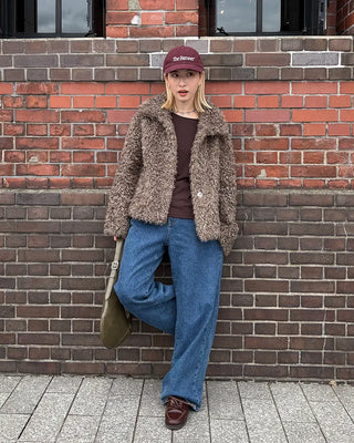 Round neck simple long T-shirt