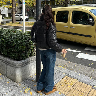 Carpenter wide denim pants