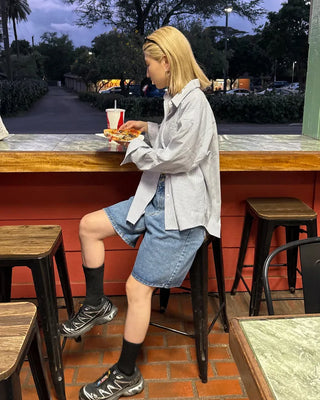 One-pocket back tag big shirt