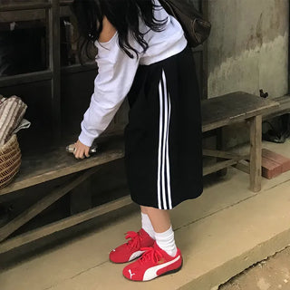 Waist drawstring Bermuda jersey pants