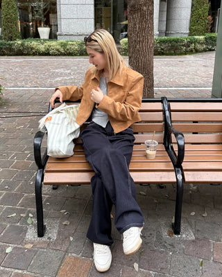 Flap Stitch Point Rigid Denim Pants