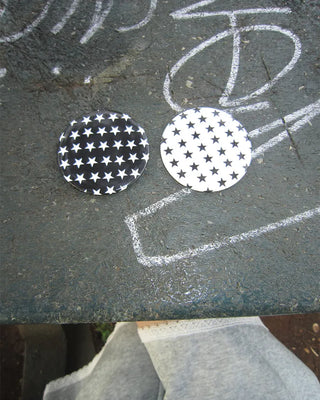 Monochrome Star Pin Badge