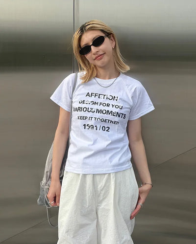 Damaged Lettering Half T-Shirt