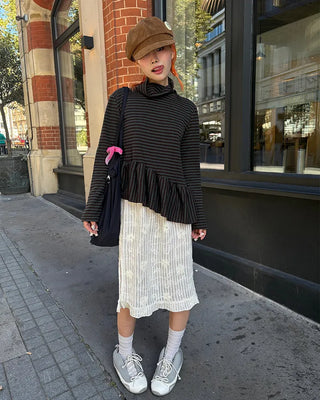 Simple suede newsboy cap
