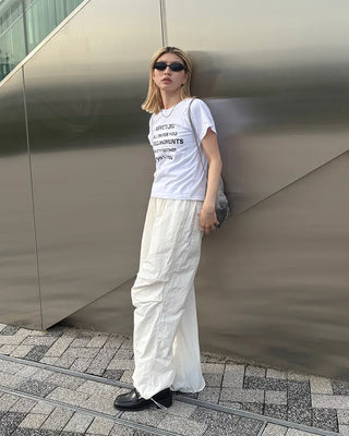 Damaged Lettering Half T-Shirt