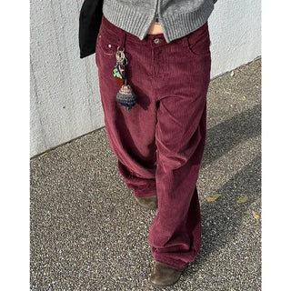 Corduroy wide-leg pants