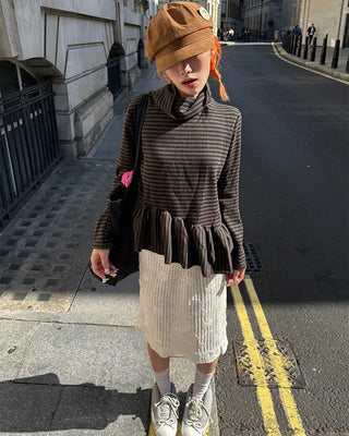 Simple suede newsboy cap