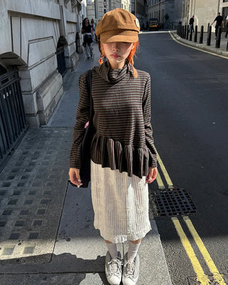 Simple suede newsboy cap