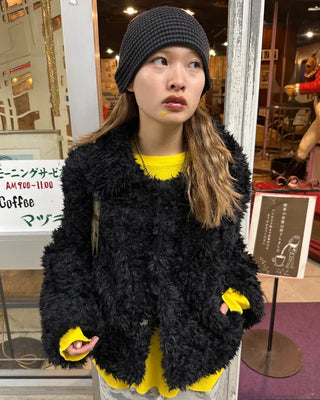 Slim Border Rib Knit Beanie