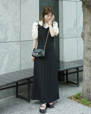 [1st Re-release] (ORIGINAL) Lace Heart Neck A-Line Long Dress