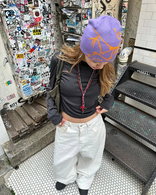 Silver Rivet Wide Cotton Pants