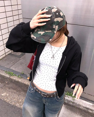 Mini Star Gel Neck Long T-Shirt