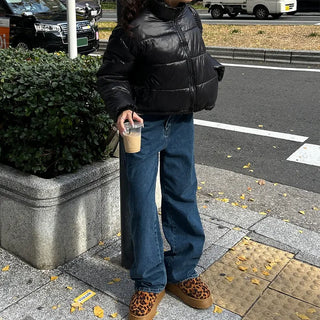 Carpenter wide denim pants