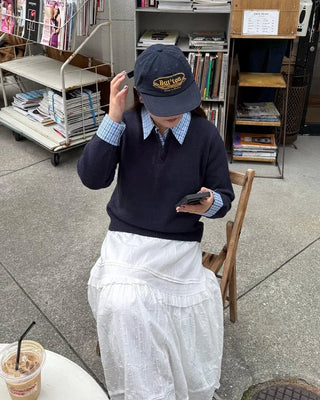 Frilled long skirt