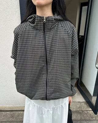 Checked hoodie