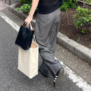 String stripe wide slacks