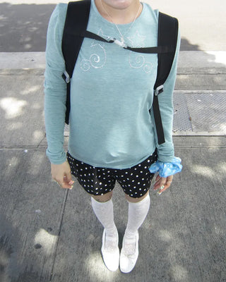 Flower lace sheer knee-high socks