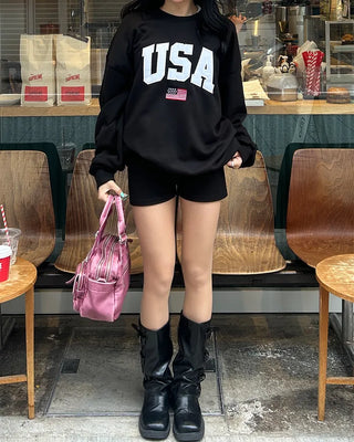 USA Patch Over Sweatshirt