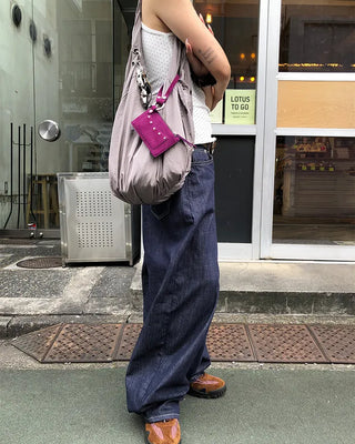 Eyelet Round Nylon Bag