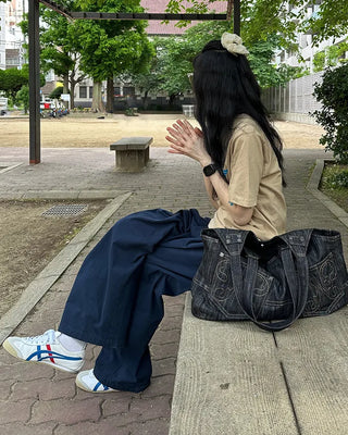 (Unisex) Casual Cotton Elastic Waist Pants
