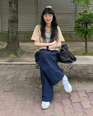 (Unisex) Casual Cotton Elastic Waist Pants
