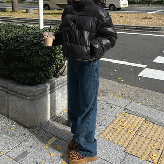 Carpenter wide denim pants