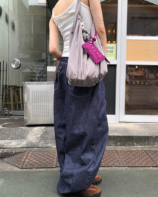 Eyelet Round Nylon Bag