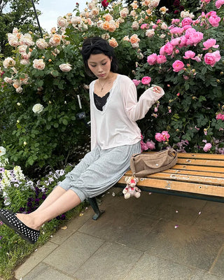 Summer Cropped Easy Sarouel Pants