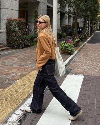 Suede cropped jacket