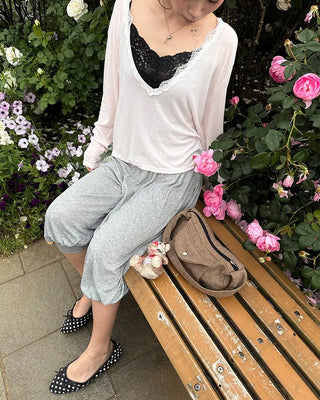 Summer Cropped Easy Sarouel Pants