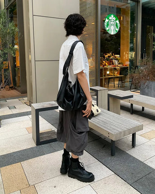 (Unisex) Cargo Bermuda Shorts with Elastic Waistband