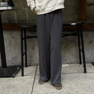 One-pintuck wide slacks