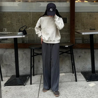 One-pintuck wide slacks