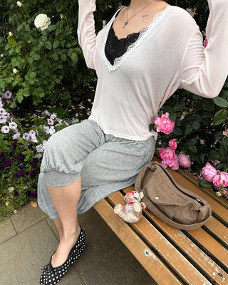 Summer Cropped Easy Sarouel Pants